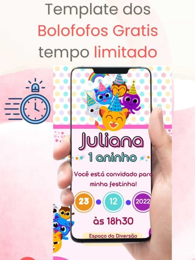 Convite Bolofofos Gratis