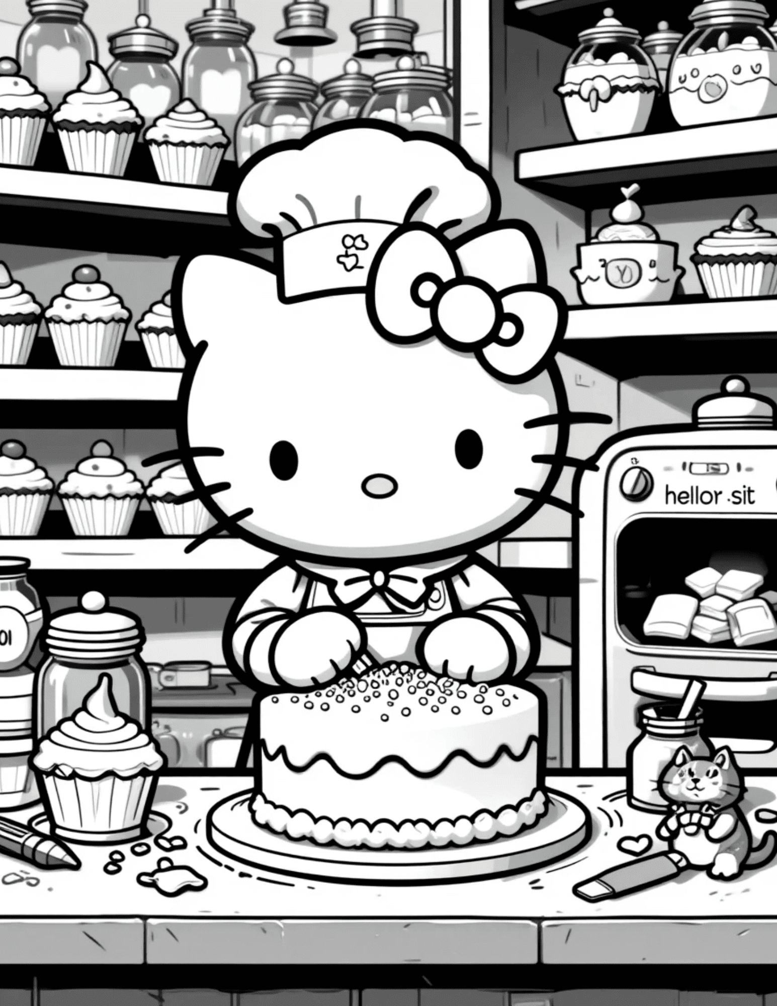 desenho da hello kitty