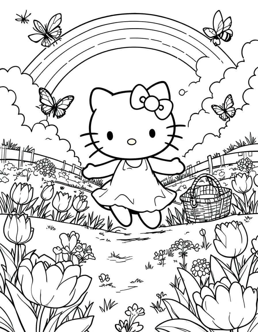 desenho da hello kitty para colorir