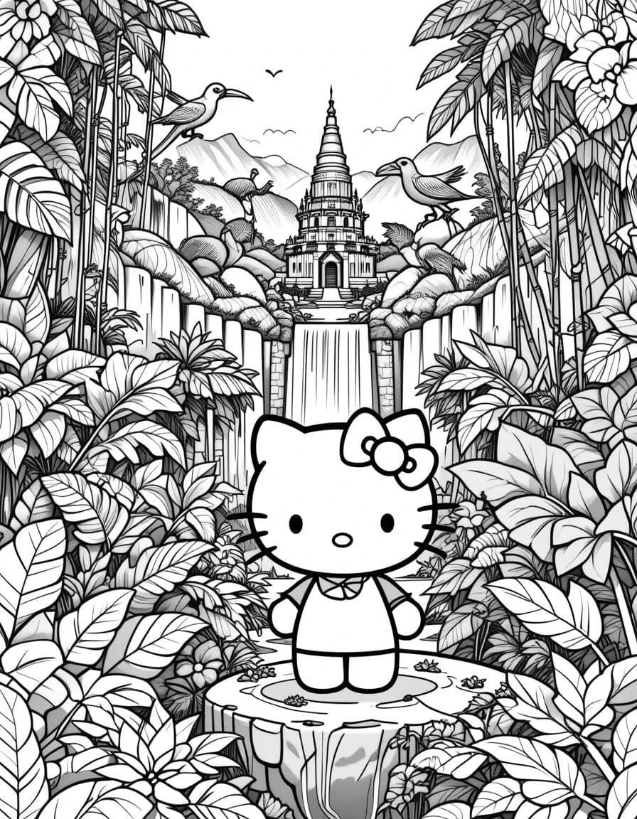 desenho para colorir hello kitty