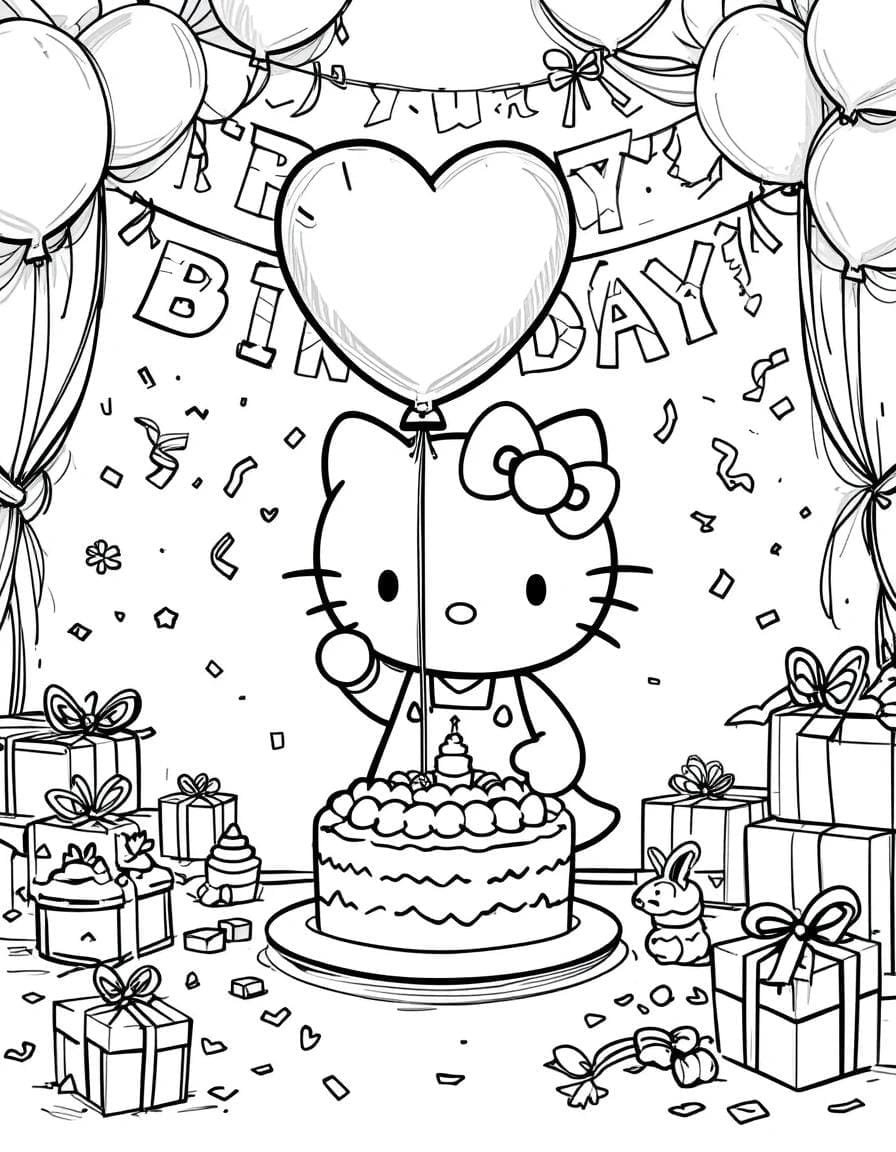 desenhos da hello kitty para colorir