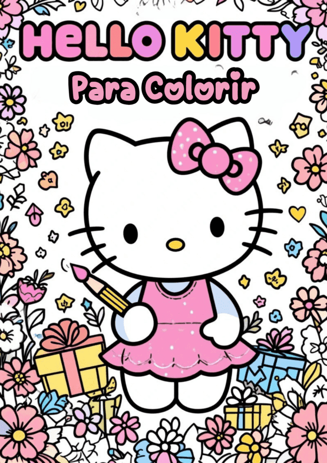 hello kitty para colorir