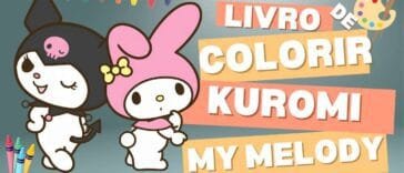 LIvro de Colorir Kuromi e My Melody