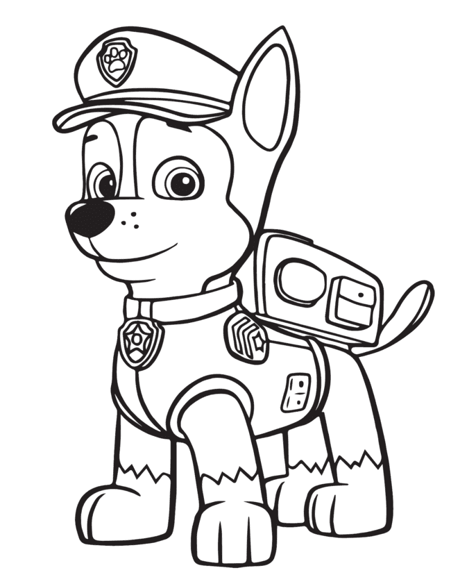chase patrulha canina para colorir