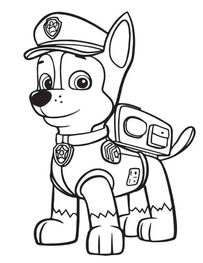 Patrulha Canina Para Colorir | 30 Desenhos Grátis 37 chase patrulha canina para colorir