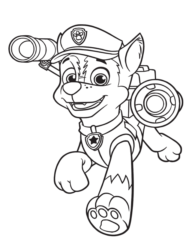 Com os desenhos para colorir Patrulha Canina PDF