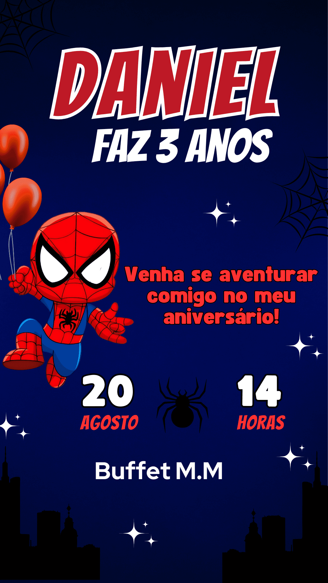 convite homem aranha