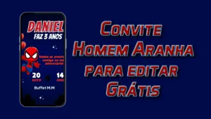 convite do homem aranha