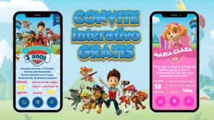 convite interativo patrulha canina gratis