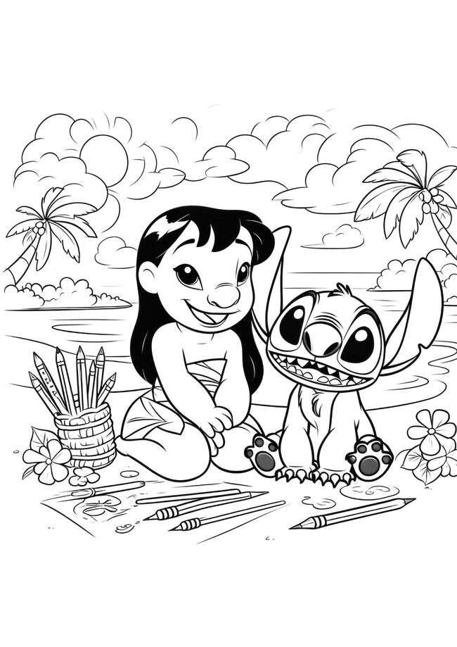 desenho do stitch para colorir 