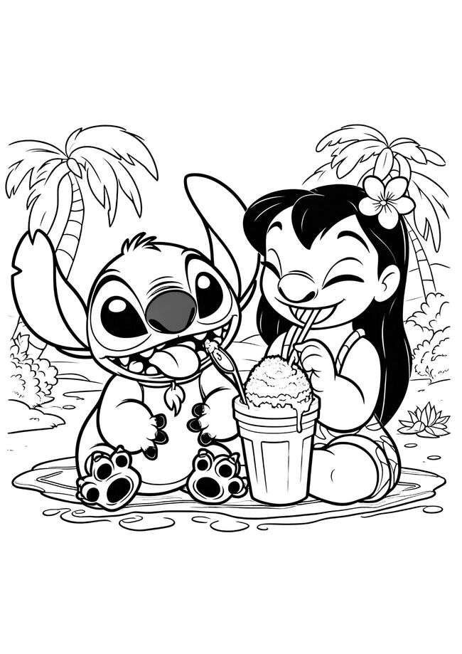desenhos para colorir stitch fofo 