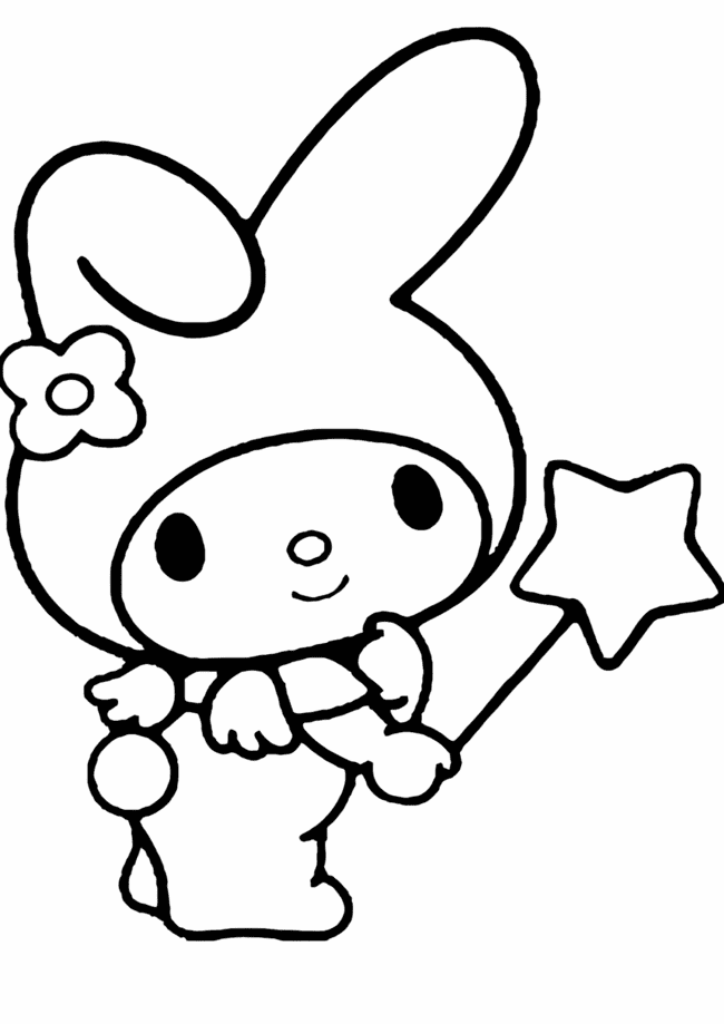 kuromi e my melody para colorir​ 