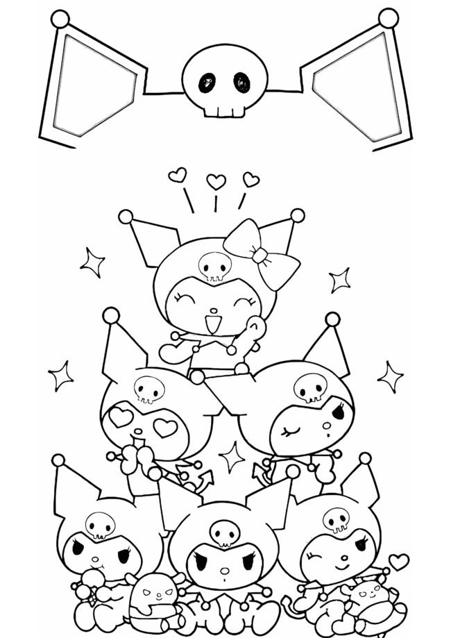 kuromi para colorir grátis