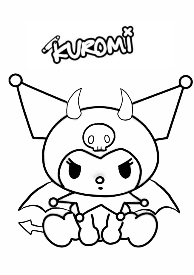 kuromi para imprimir e colorir