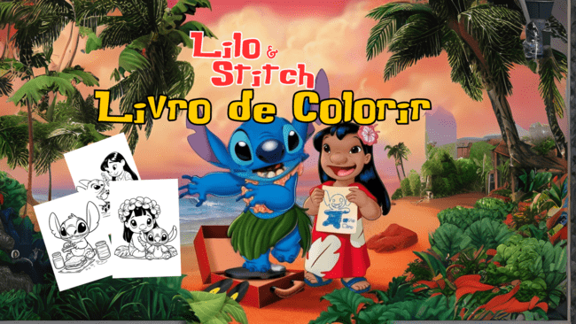 Desenho do stitch para colorir