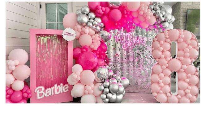 mesa de aniversário da barbie