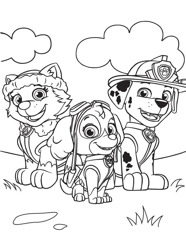 Patrulha Canina Para Colorir | 30 Desenhos Grátis 36 patrulha canina para colorir e imprimir