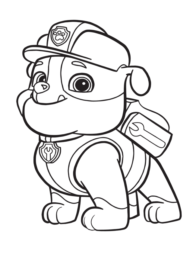 patrulha canina para colorir sky