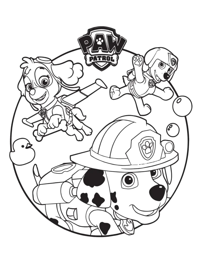 Patrulha Canina Para Colorir | 30 Desenhos Grátis 50 patrulha canina skye para colorir