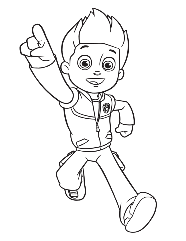Ryder patrulha canina para colorir