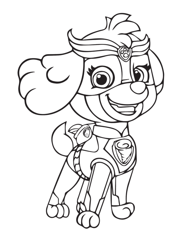 skye patrulha canina para colorir