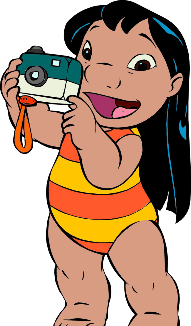 Lilo de Maio Tirando Foto PNG