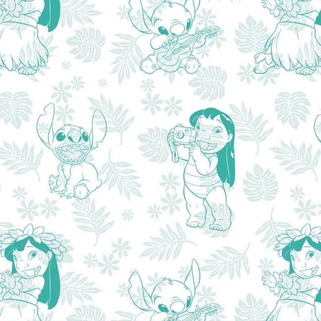 Lilo Stitch Floral Verde PNG
