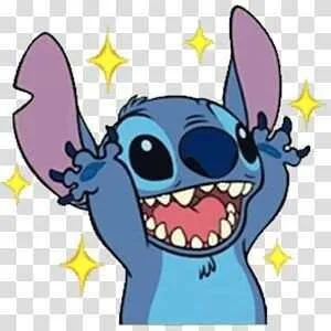 90+ Stitch PNG Grátis: Coleção Exclusiva Download Imediato! 258 Stitch Surpreso com estrelas PNG