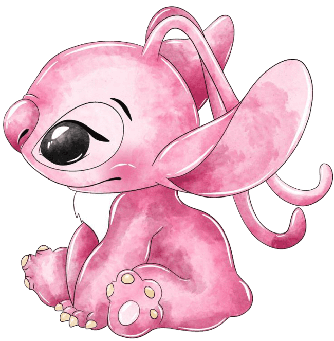 90+ Stitch PNG Grátis: Coleção Exclusiva Download Imediato! 239 Angel Feliz e olhando para a Esquerda PNG