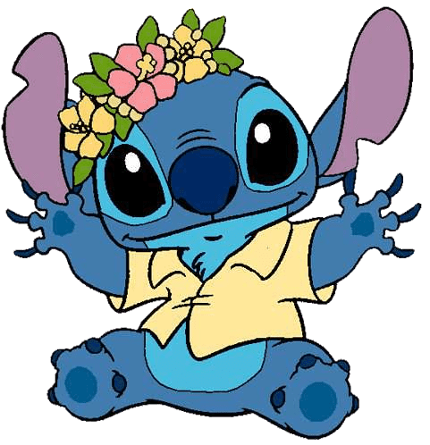 Lilo e Stitch PNG Coroa de Flores