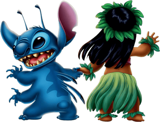 90+ Stitch PNG Grátis: Coleção Exclusiva Download Imediato! 265 Lilo e Stitch dançando de costas para a camera PNG