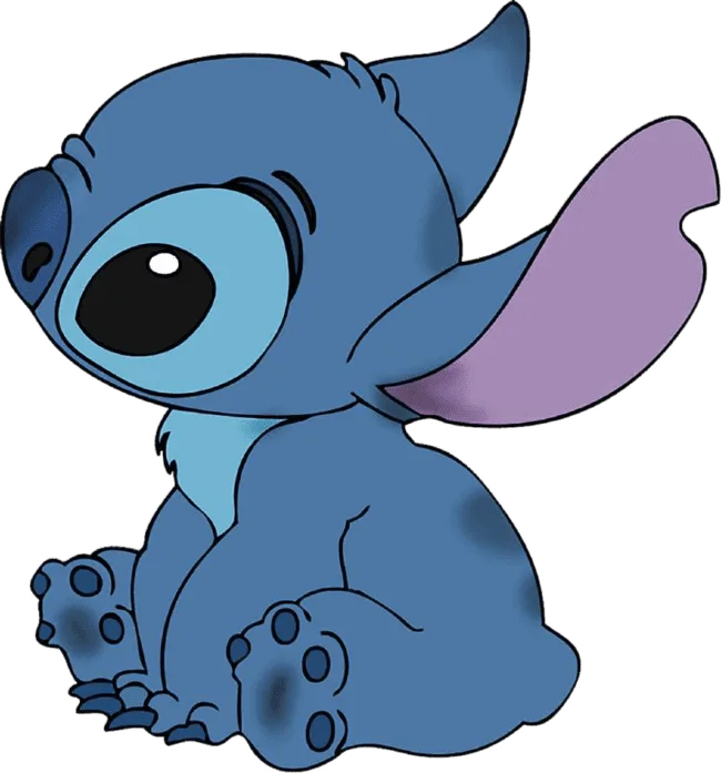 90+ Stitch PNG Grátis: Coleção Exclusiva Download Imediato! 305 Stitch pensativo olhando para o lado direito PNG