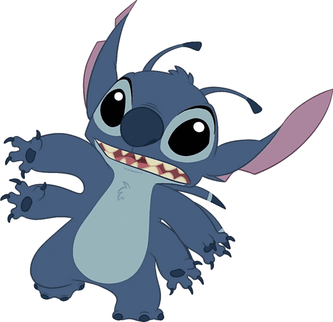 90+ Stitch PNG Grátis: Coleção Exclusiva Download Imediato! 282 Stitch em alerta com os braços de fora PNG