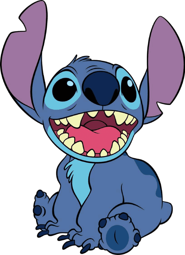 90+ Stitch PNG Grátis: Coleção Exclusiva Download Imediato! 283 Stitch rindo com as maos no chao e olhando para cima e para a direita PNG