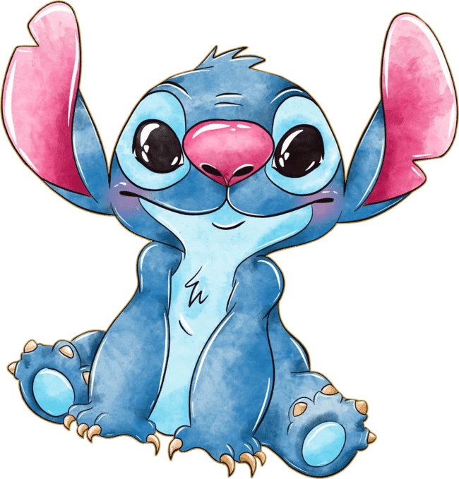 90+ Stitch PNG Grátis: Coleção Exclusiva Download Imediato! 294 Stitch legal olhando para frente modelo aquarela PNG