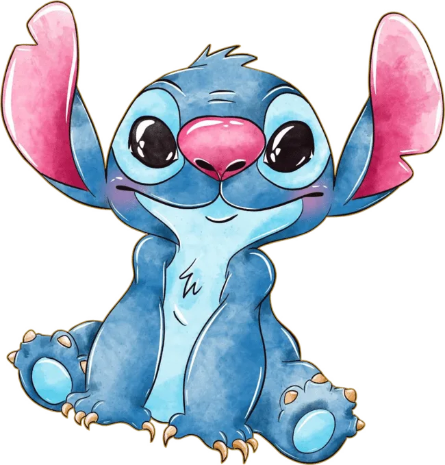 90+ Stitch PNG Grátis: Coleção Exclusiva Download Imediato! 321 Stitch legal olhando para frente modelo aquarela PNG
