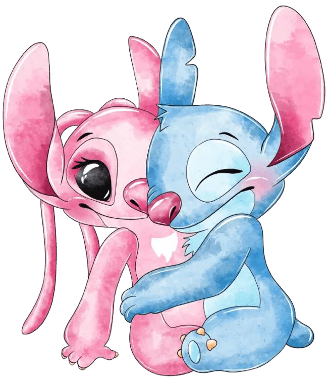 90+ Stitch PNG Grátis: Coleção Exclusiva Download Imediato! 324 Stitch e Angel abraçados olhos fechados para o stitch olho aberto Angel PNG