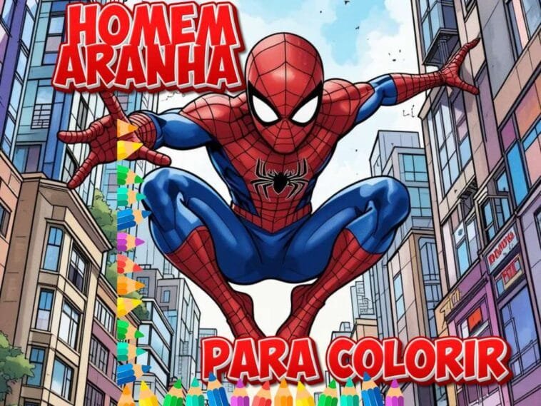 Livro de Colorir Homem Aranha | Desenhos Incríveis Gratis 4 Livro de Colorir homem aranha
