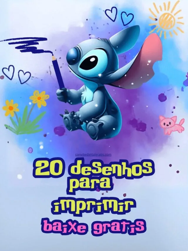20 Desenhos do Stitch Para Imprimir e Colorir | Diversão Garantida!