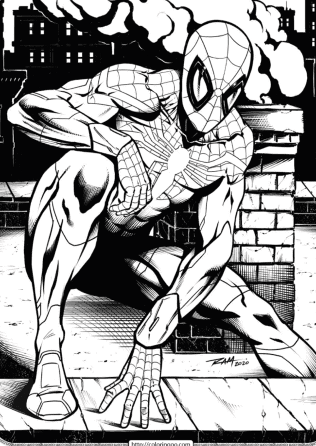 desenho do homem aranha para colorir e imprimir