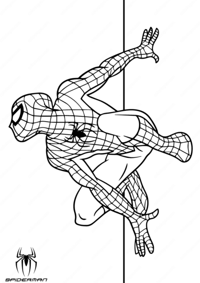 desenho do homem-aranha para colorir
