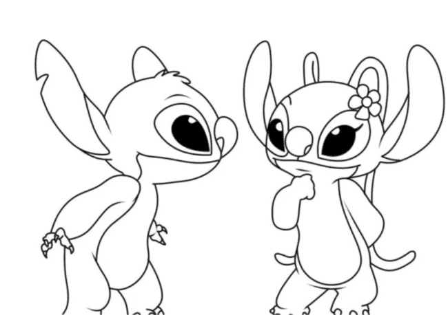 Desenho do Stitch para colorir e imprimir: perfeito para atividades em família.