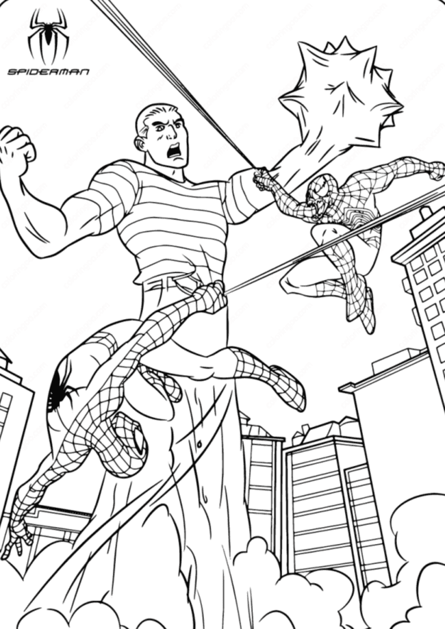 desenho homem aranha para colorir e imprimir