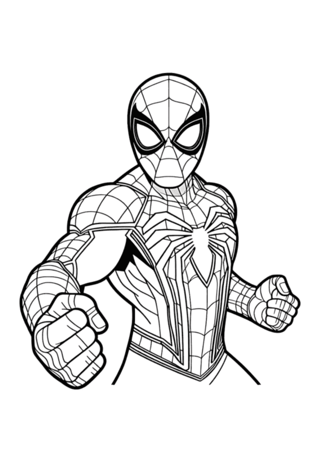 desenho homem aranha para colorir