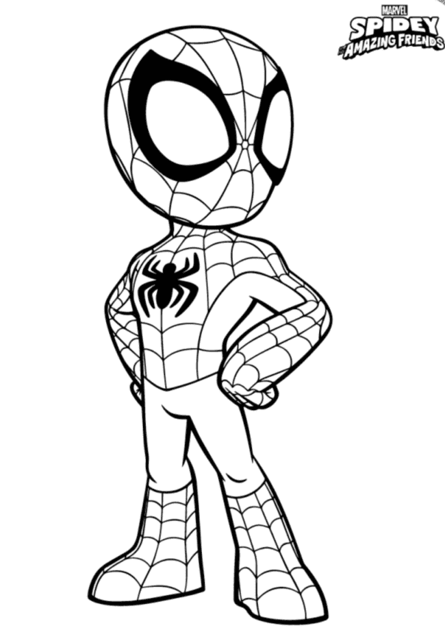 desenho para colorir do homem aranha