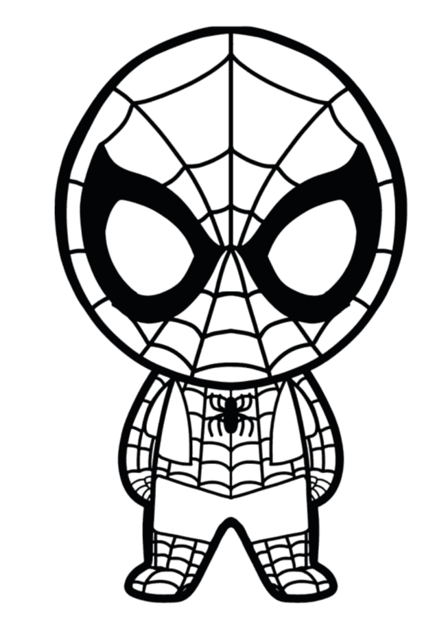 desenho para colorir e imprimir homem aranha