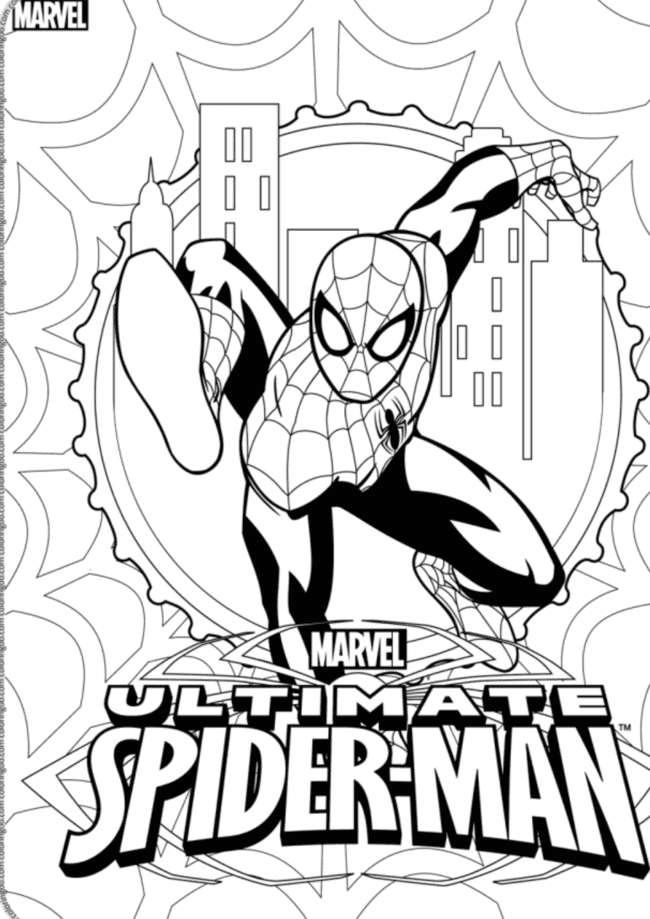 desenhos do homem aranha para colorir