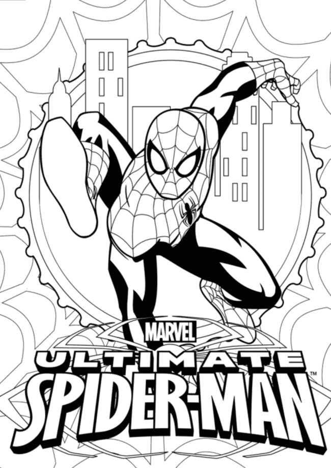 homem aranha colorido para imprimir