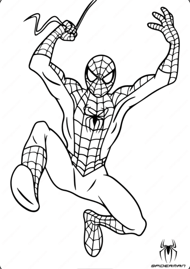 homem aranha para colorir e imprimir