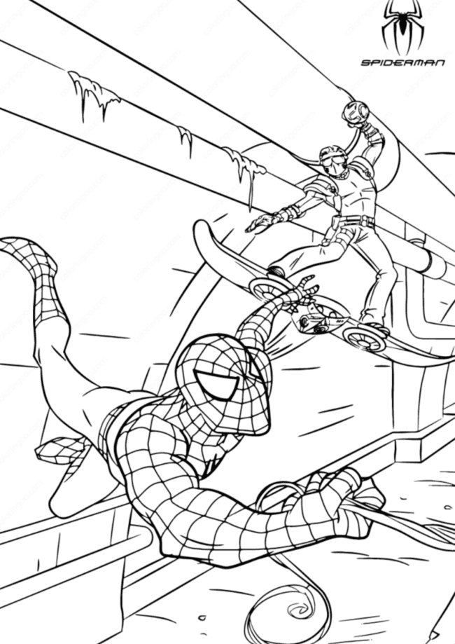 homem aranha para colorir pdf